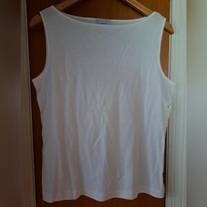 Women's White Sleeveless Top By Ann Taylor LOFT